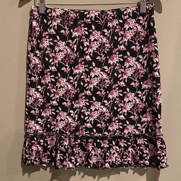 Max Studio Black and Pink Floral Pencil Skirt - Picture 1 of 4